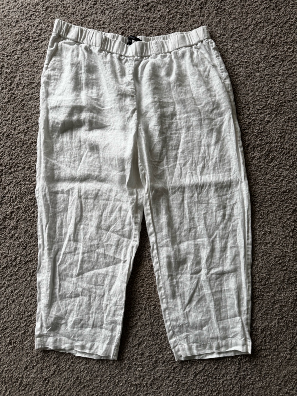 Quince 100% European Linen Pull On Pants White XL Coastal Summer - Picture 4 of 9